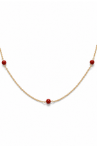 Collana Palline Petite in Argento di corallo naturale
