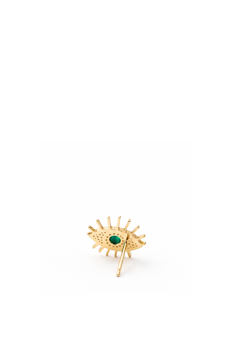 Orecchini Occhio di Smeraldo in Oro Giallo
