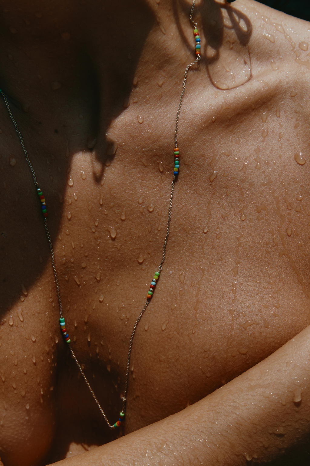 Collana Saint Tropez in Oro Giallo con perline di vetro
