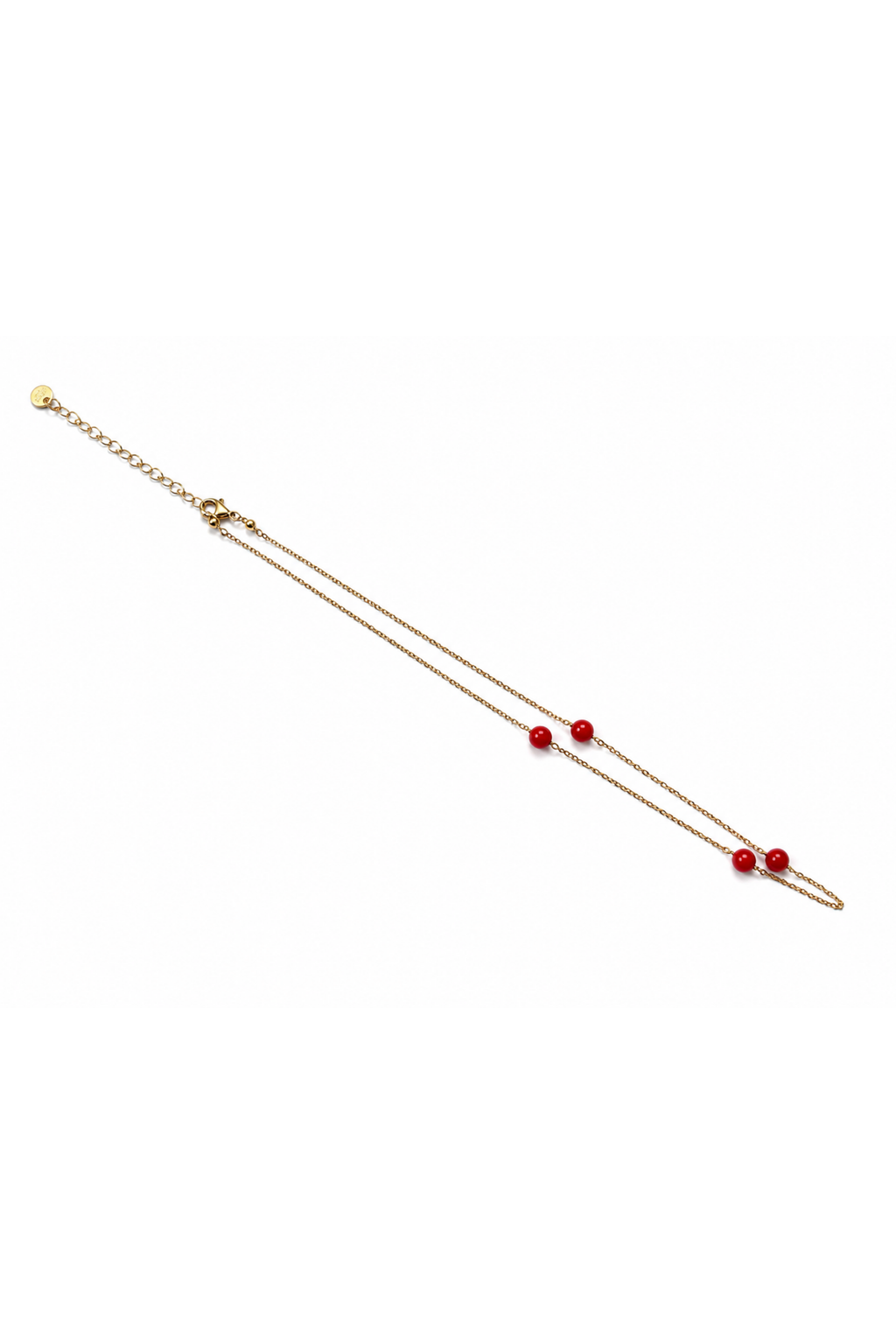 Collana Palline Petite in Argento di corallo naturale