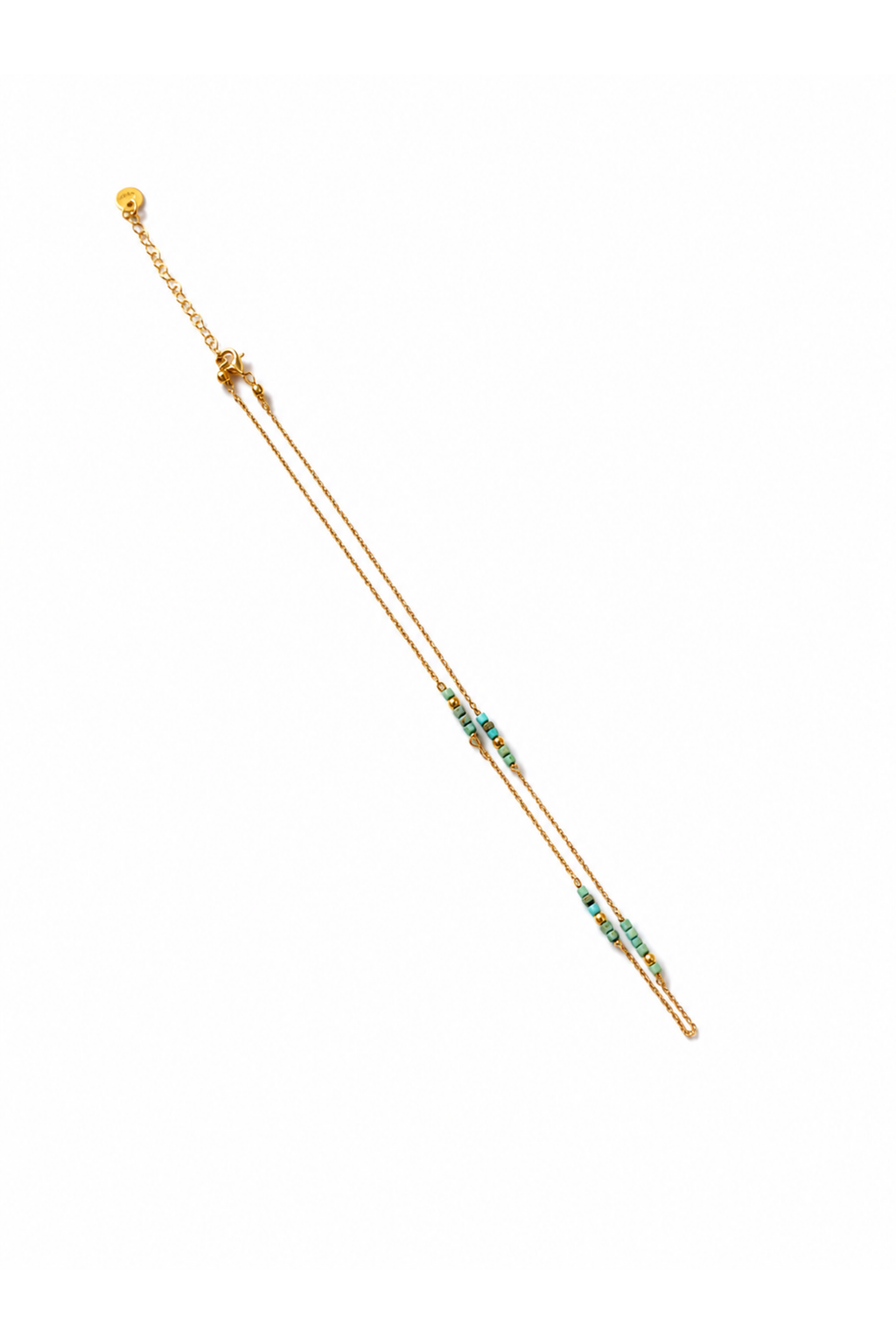 Collana Saint Tropez Petite in Oro Giallo con cubotti di turchese