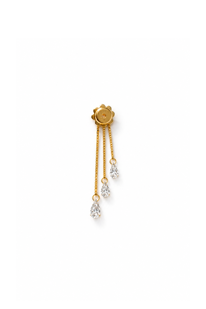 3 Mini Desideri in Oro Giallo e Gocce di Diamante