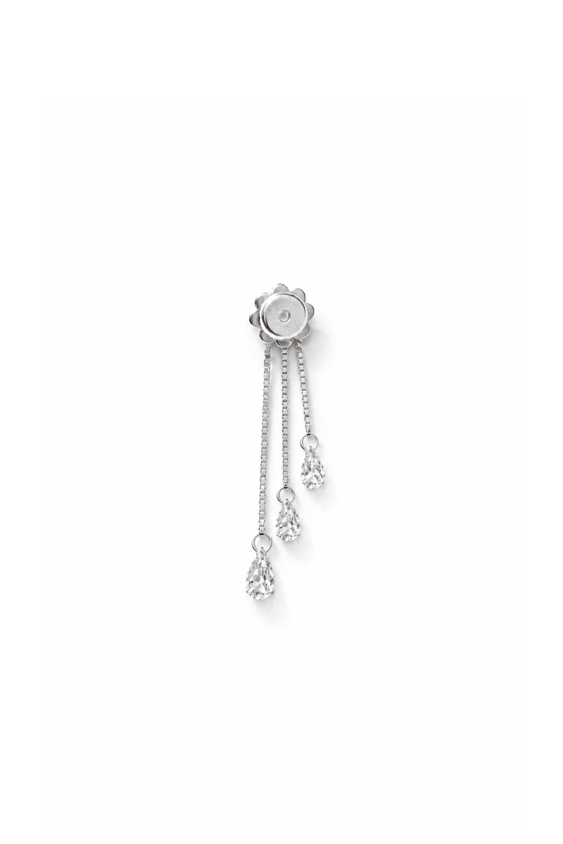 3 Mini Desideri in Oro Bianco e Gocce di Diamante