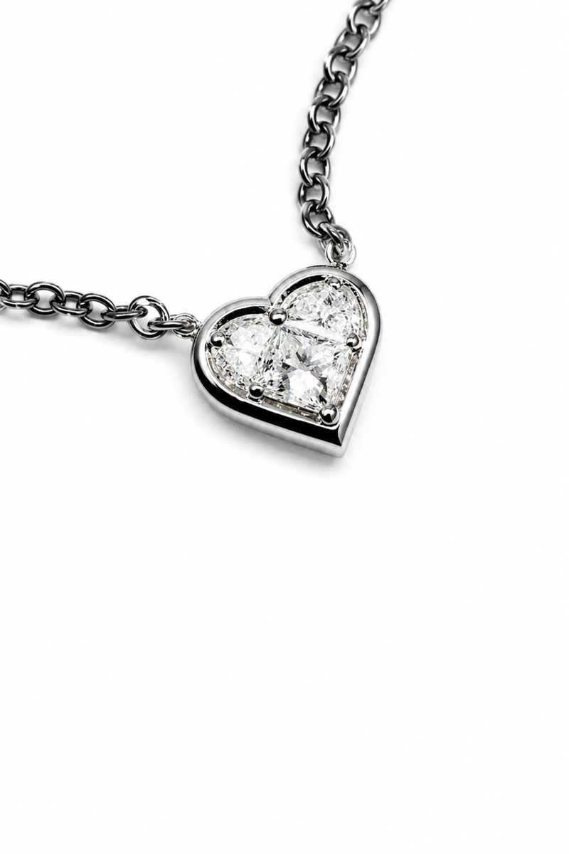 Collana Cuore Magic in Oro Bianco e Diamanti
