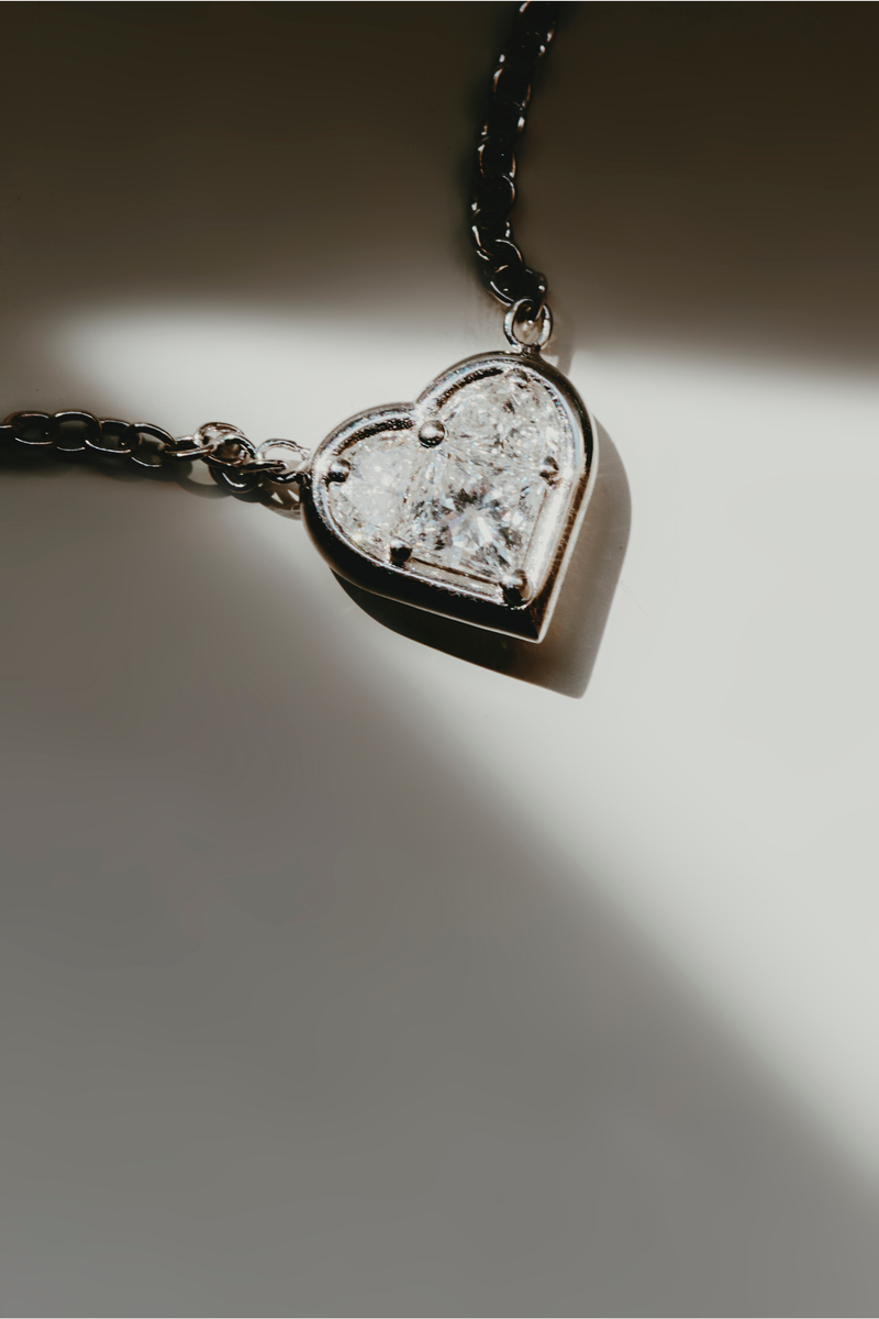 Collana Cuore Magic in Oro Bianco e Diamanti