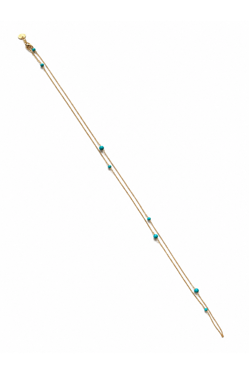 Collana Palline in Argento di turchese naturale