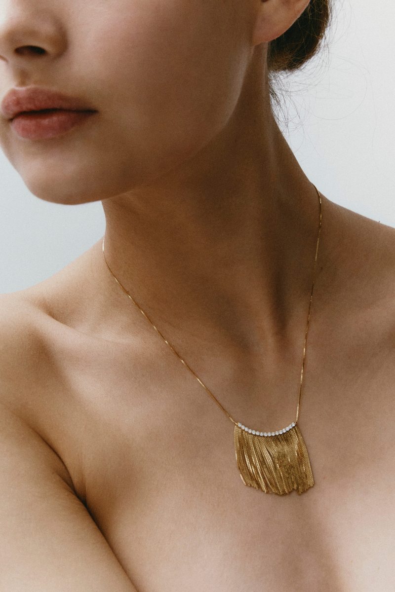 Collana Victoria in Oro Giallo e Diamanti