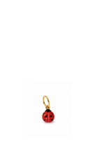 Ciondolo Coccinella di corallo rosso e Oro Giallo