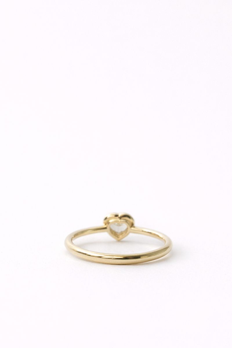 Anello Cuore Magic in Oro Giallo con Diamante Giallo