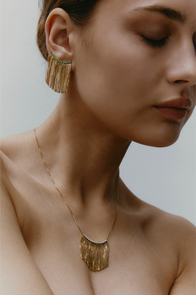 Collana Victoria in Oro Giallo e Diamanti
