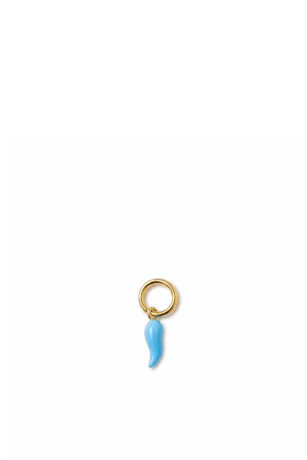 Ciondolo Mini Cornetto di turchese e Oro Giallo