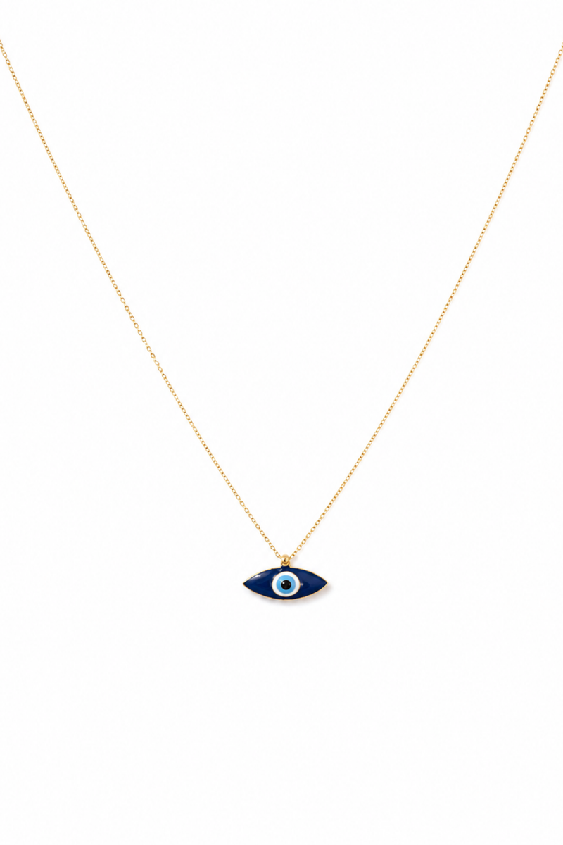 Collana Occhio smaltato in Oro Giallo