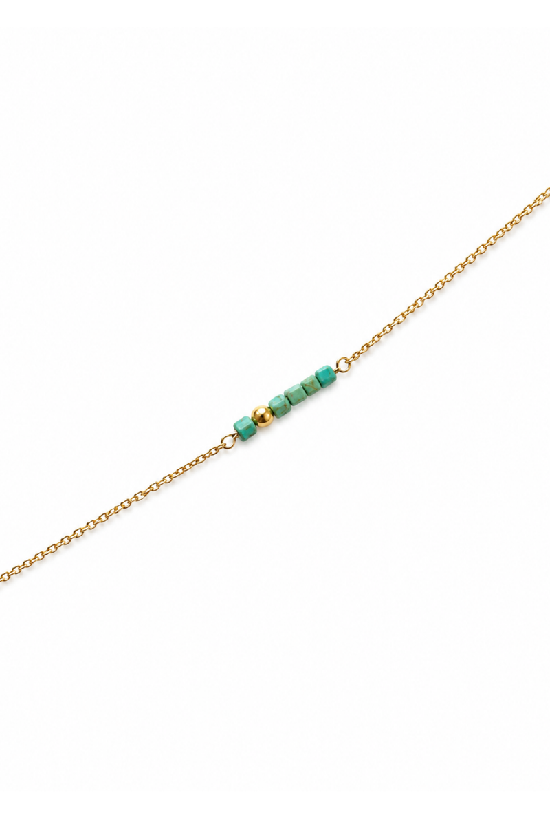 Collana Saint Tropez in Argento con cubotti di turchese