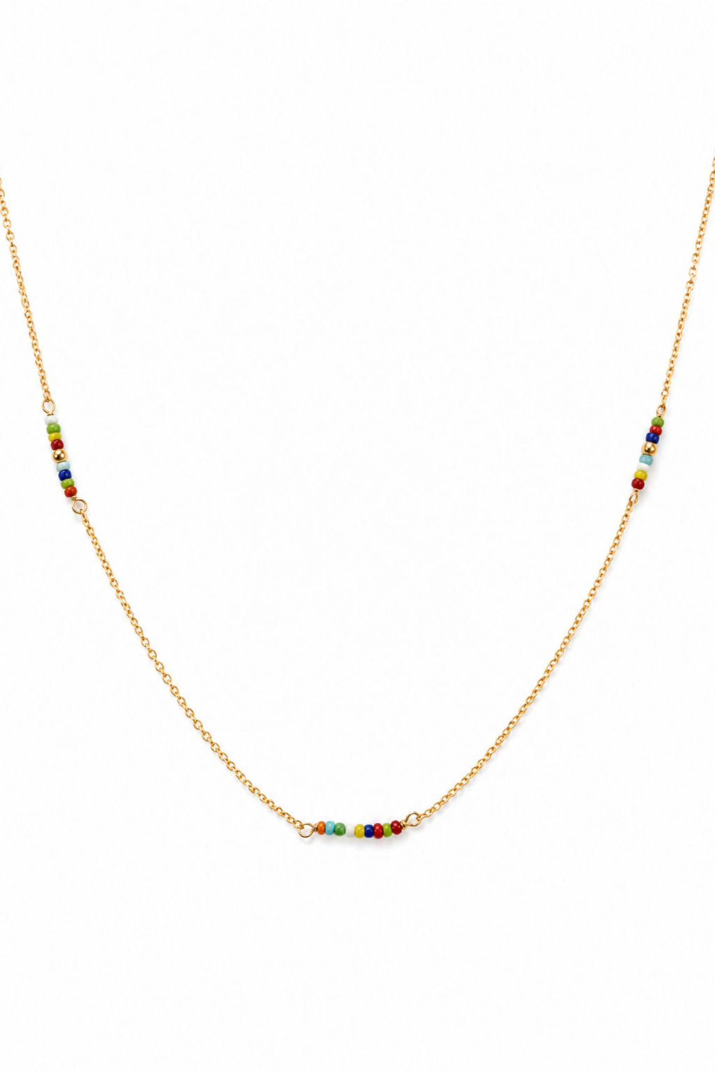 Collana Saint Tropez in Argento con perline di vetro
