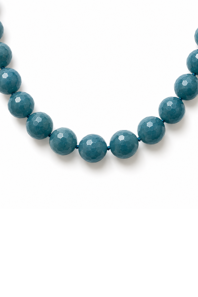 Collana di angelite e Oro Giallo