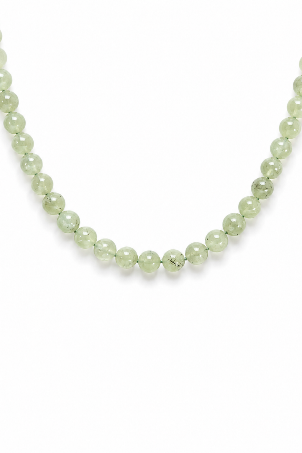 Collana di prehnite e Oro Giallo