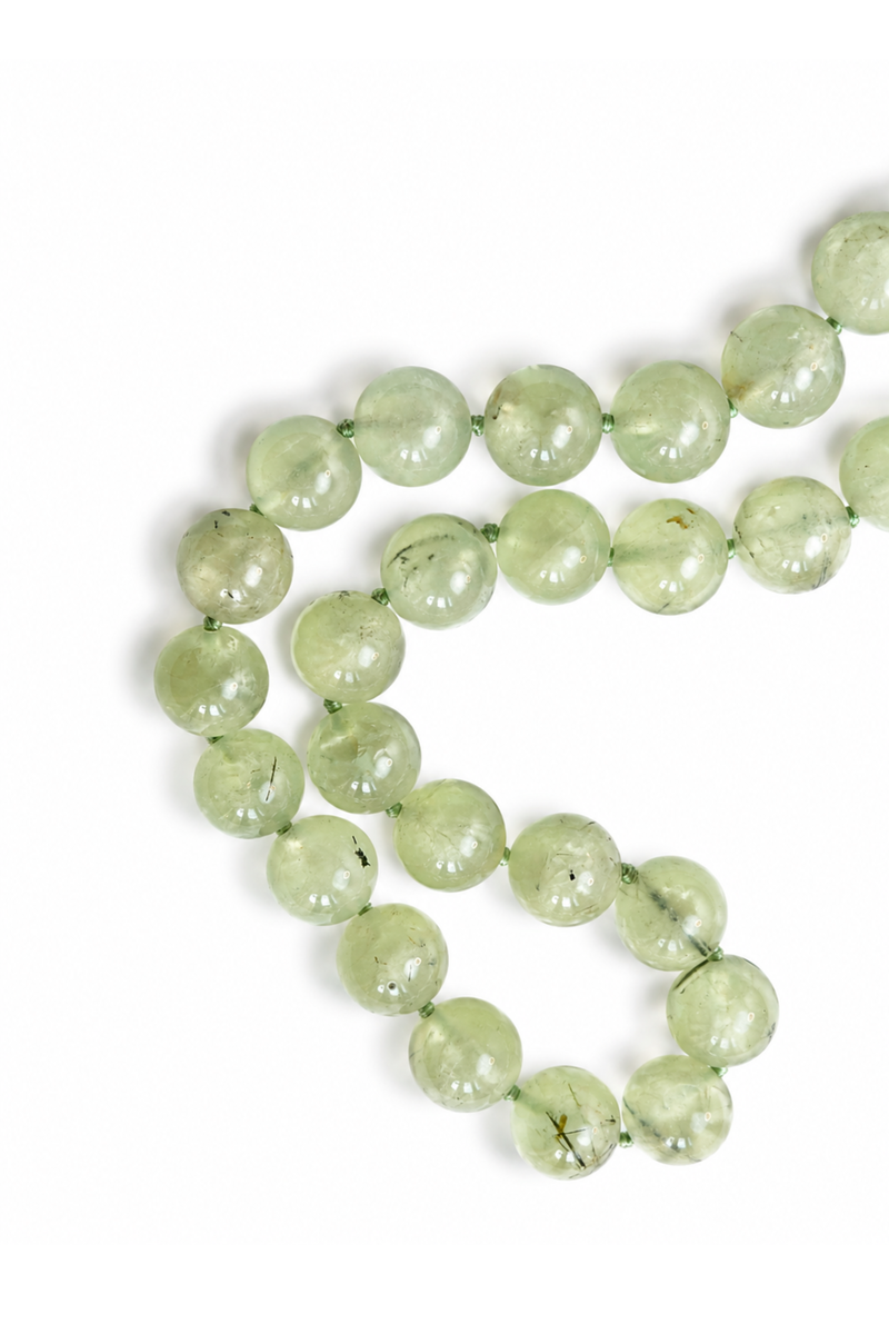 Collana di prehnite e Oro Giallo