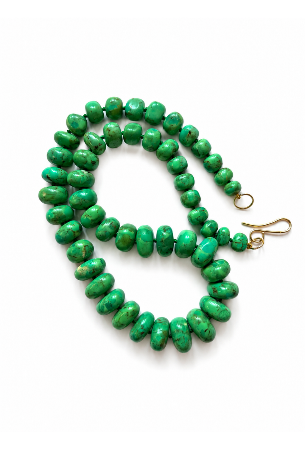 Collana di turchese verde dell'Amazzonia