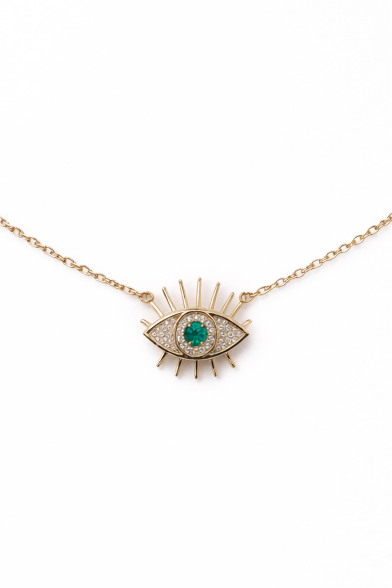 Collana Occhio di Smeraldo in Oro Giallo