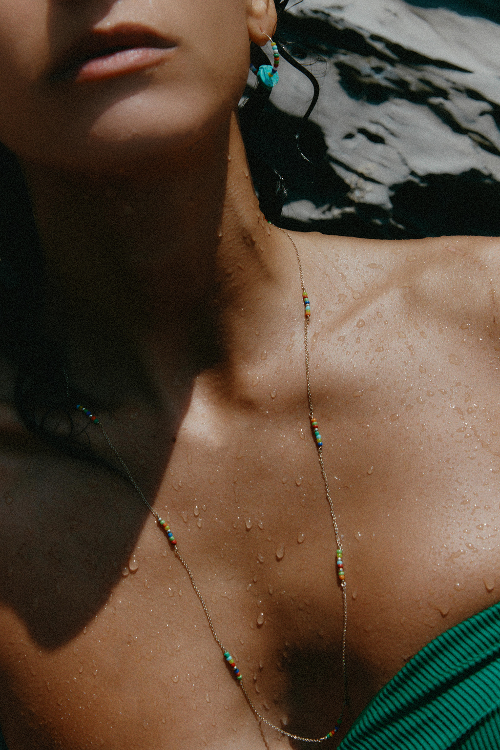 Collana Saint Tropez in Oro Giallo con perline di vetro