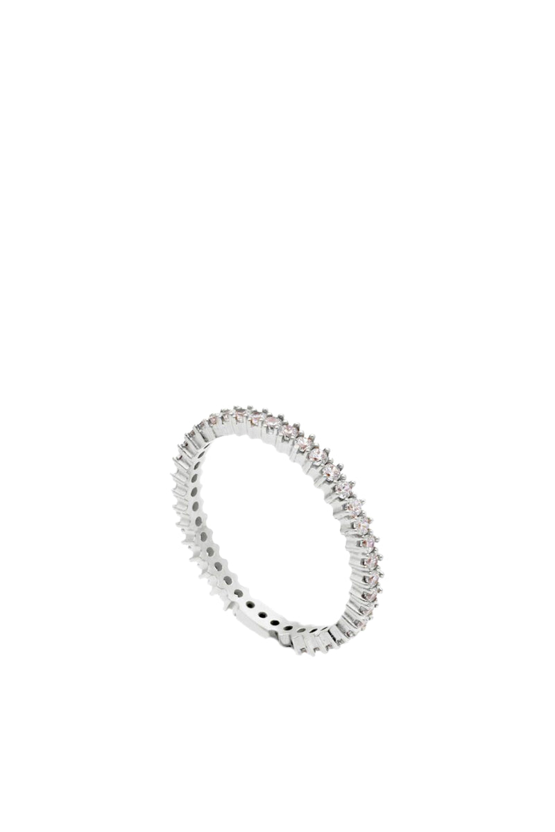 Fedina Eternity in Oro Bianco e Zaffiri Bianchi
