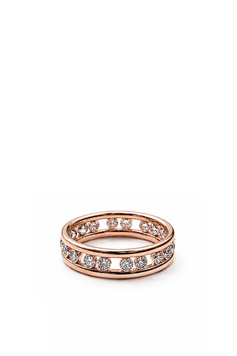 Fedina Puzzle in Oro Rosa e Diamanti