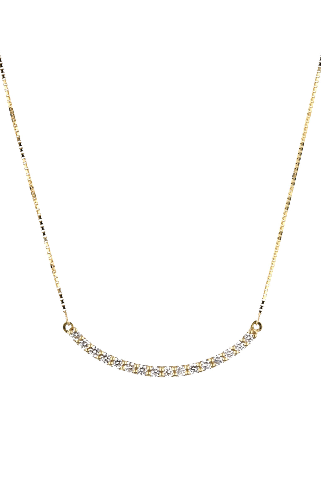 Collana Cometa in Oro Giallo e Diamanti