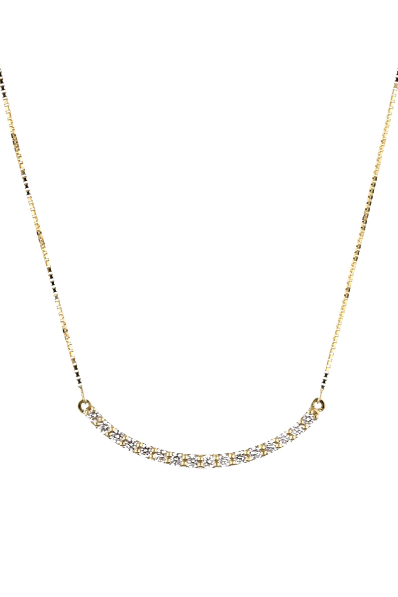 Collana Cometa in Oro Giallo e Diamanti