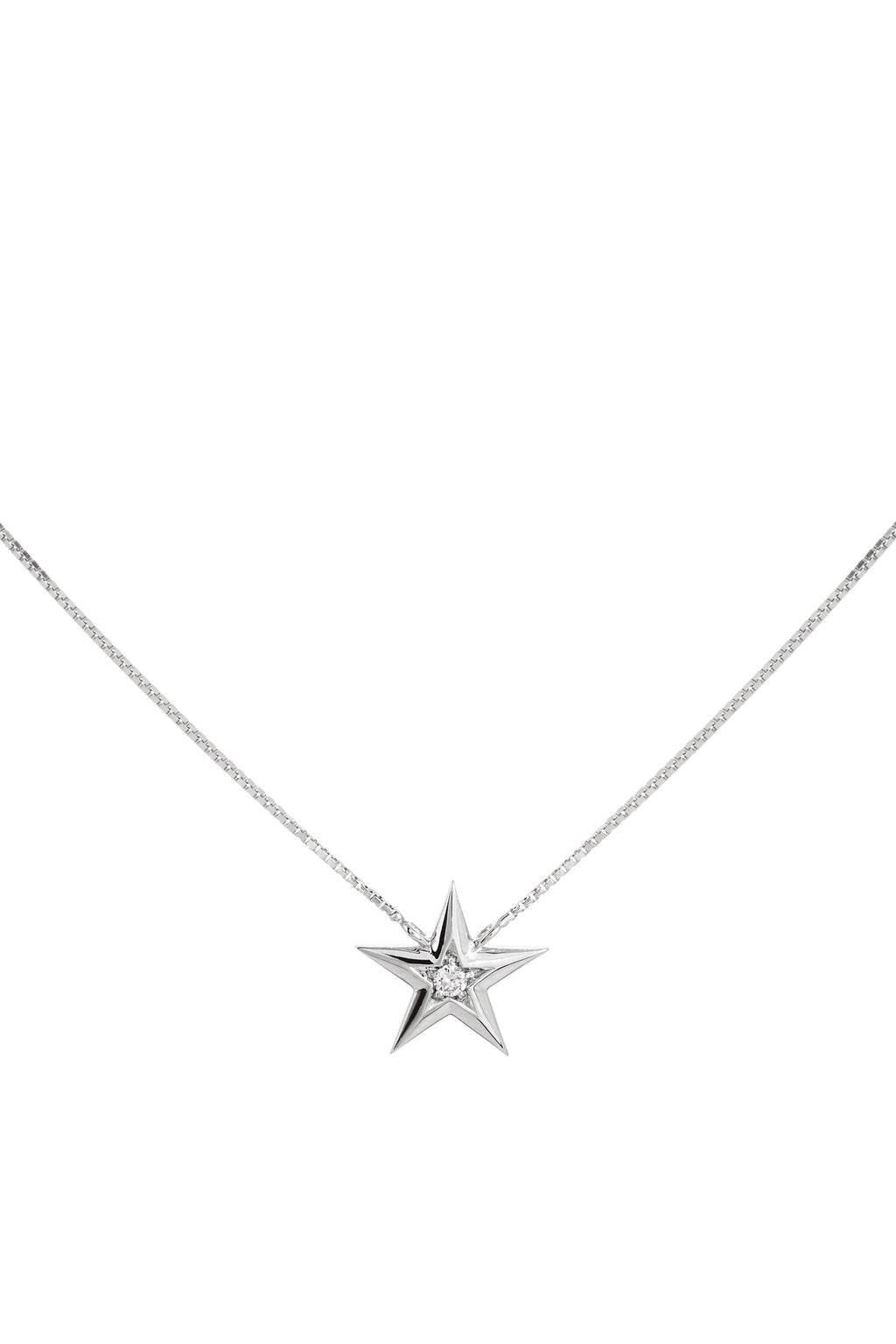 Collana Stella in Oro Bianco