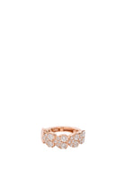 Earcuff 4 Cuori in Oro Rosa e Diamanti