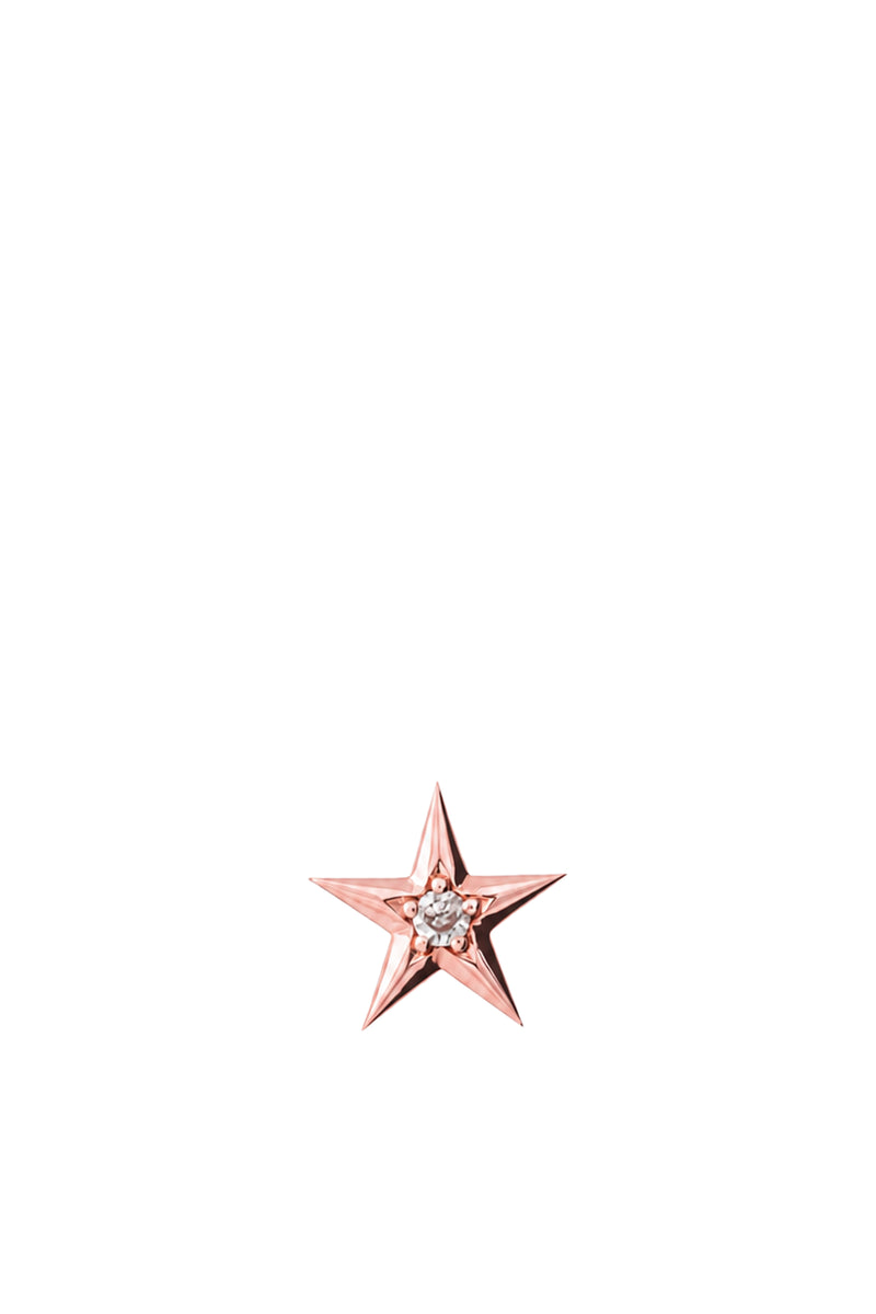 Orecchino Stella in Oro Rosa