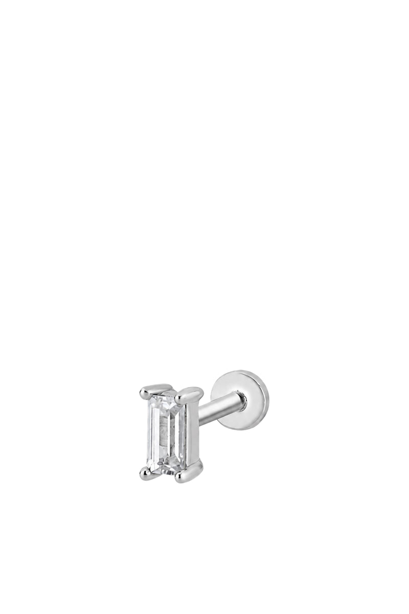 Baguette di Diamante in Oro Bianco